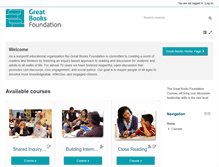 Tablet Screenshot of moodle.greatbooks.org